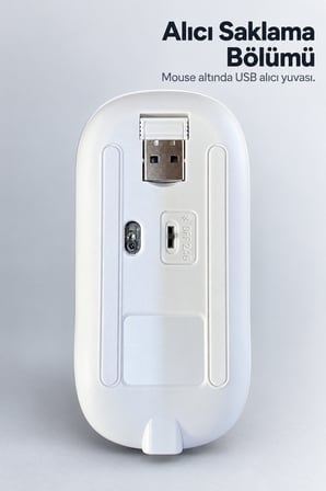 Bluetooth Klavye Mouse Seti Türkçe Tuş Dizilimli Beyaz