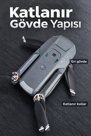 GPS Özellikli Kameralı Drone Ekranlı Kumandalı Katlanır Gövde