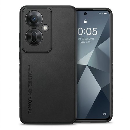 Oppo Reno 11F Uyumlu Kılıf Deri Görünümlü Şık Tasarım Hlt-Hide