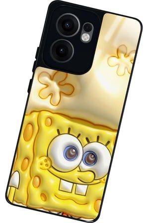 Oppo Reno 13F Uyumlu Sunger Bob Tasarımlı Parlak Silikon Kılıf