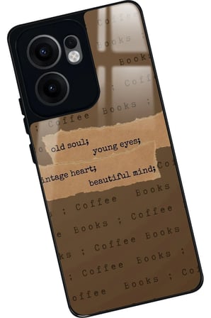 Oppo Reno 13F Uyumlu Kahverengi Poster Tasarımlı Parlak Silikon Kılıf