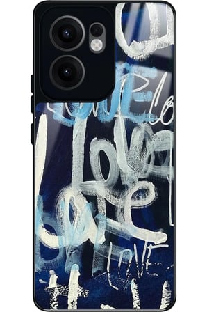 Oppo Reno 13F Uyumlu Love Yazılı Parlak Silikon Kılıf