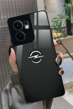 Oppo Reno 13F Uyumlu Araba Logosu Tasarımlı Parlak Silikon Kılıf