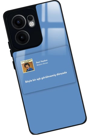 Oppo Reno 13F Uyumlu Müslüm Gürses Şarkı Sözü Tasarımlı Parlak Silikon Kılıf