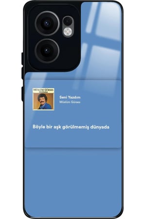 Oppo Reno 13F Uyumlu Müslüm Gürses Şarkı Sözü Tasarımlı Parlak Silikon Kılıf