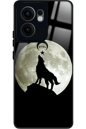 Oppo Reno 13F Uyumlu Bozkurt Tasarımlı Parlak Silikon Kılıf