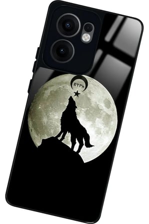 Oppo Reno 13F Uyumlu Bozkurt Tasarımlı Parlak Silikon Kılıf