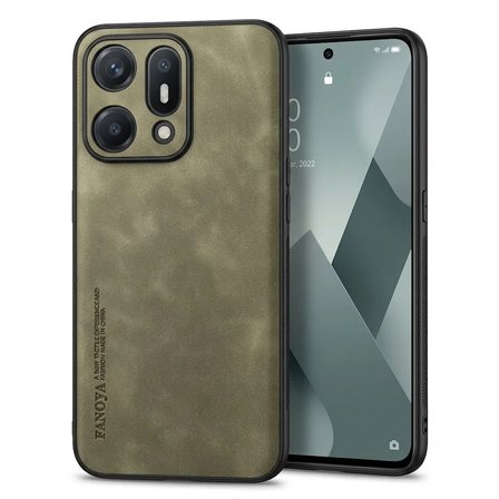 Oppo Reno 14 Uyumlu Kılıf Deri Görünümlü Şık Tasarım Hlt-Hide