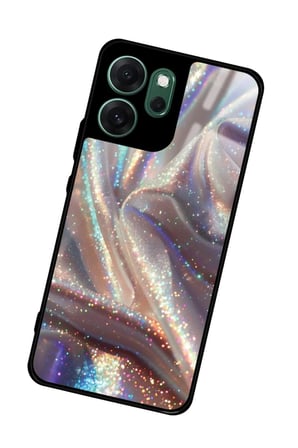 Oppo Reno 14F Uyumlu Sim Tasarımlı Parlak Silikon Kılıf
