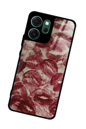 Oppo Reno 14F Uyumlu Dudak Tasarımlı Parlak Silikon Kılıf