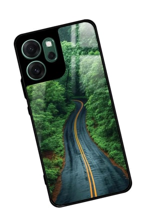 Oppo Reno 14F Uyumlu Yol Tasarımlı Parlak Silikon Kılıf