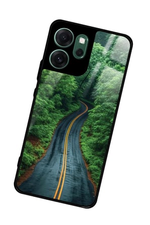 Oppo Reno 14F Uyumlu Yol Tasarımlı Parlak Silikon Kılıf