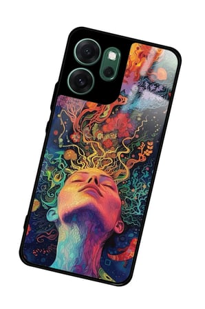 Oppo Reno 14F Uyumlu Tablo Tasarımlı Parlak Silikon Kılıf