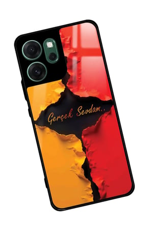 Oppo Reno 14F Uyumlu Gerçek Sevdam Yazılı Parlak Silikon Kılıf