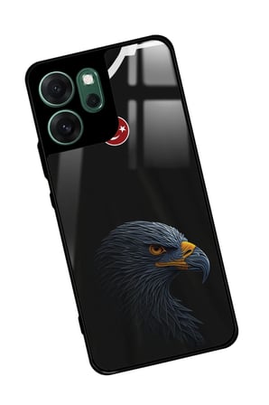 Oppo Reno 14F Uyumlu Kartal Tasarımlı Parlak Silikon Kılıf