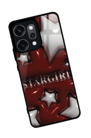 Oppo Reno 14 Pro Uyumlu Star Girl Tasarımlı Parlak Silikon Kılıf