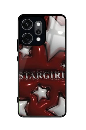 Oppo Reno 14 Pro Uyumlu Star Girl Tasarımlı Parlak Silikon Kılıf