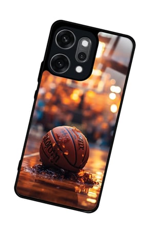 Oppo Reno 14 Pro Uyumlu Basketbol Tasarımlı Parlak Silikon Kılıf