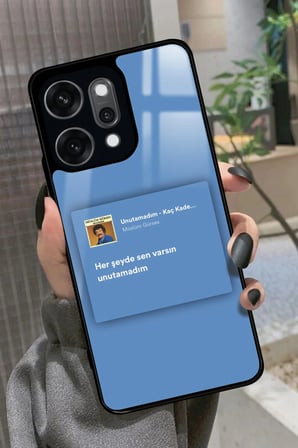 Oppo Reno 14 Pro Uyumlu Müslüm Gürses Şarkı Sözü Tasarımlı Parlak Silikon Kılıf