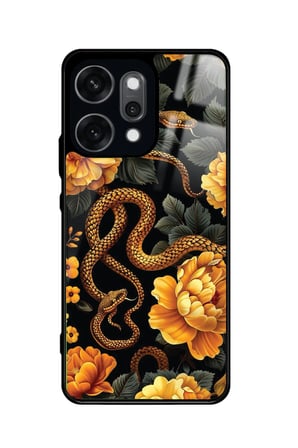 Oppo Reno 14 Pro Uyumlu Yılan Tasarımlı Parlak Silikon Kılıf