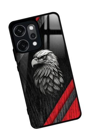 Oppo Reno 14 Pro Uyumlu Kartal Tasarımlı Parlak Silikon Kılıf