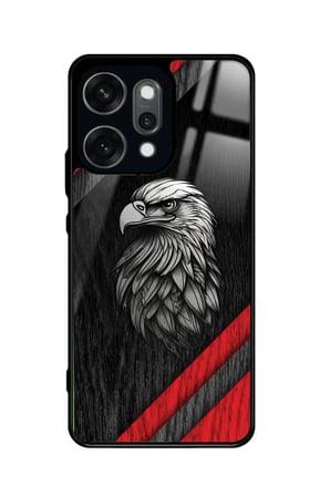 Oppo Reno 14 Pro Uyumlu Kartal Tasarımlı Parlak Silikon Kılıf