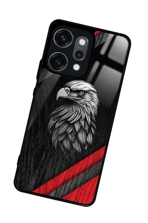 Oppo Reno 14 Pro Uyumlu Kartal Tasarımlı Parlak Silikon Kılıf