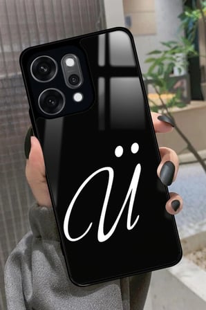 Oppo Reno 14 Pro Uyumlu Ü Harfi Yazılı Parlak Silikon Kılıf