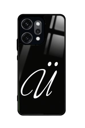 Oppo Reno 14 Pro Uyumlu Ü Harfi Yazılı Parlak Silikon Kılıf