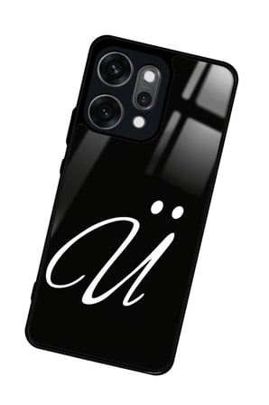 Oppo Reno 14 Pro Uyumlu Ü Harfi Yazılı Parlak Silikon Kılıf