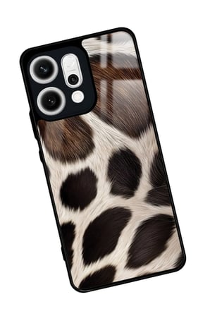 Oppo Reno 14 Uyumlu Kahverengi Leopar Tasarımlı Parlak Silikon Kılıf