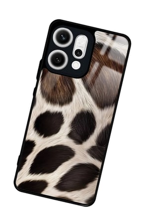 Oppo Reno 14 Uyumlu Kahverengi Leopar Tasarımlı Parlak Silikon Kılıf