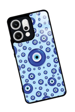 Oppo Reno 14 Uyumlu Nazar Boncuğu Tasarımlı Parlak Silikon Kılıf