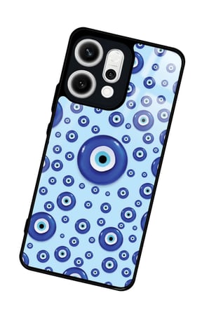 Oppo Reno 14 Uyumlu Nazar Boncuğu Tasarımlı Parlak Silikon Kılıf