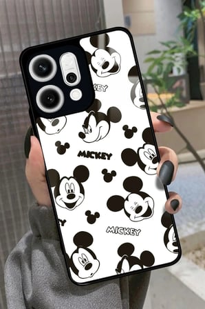 Oppo Reno 14 Uyumlu Mıckey Donald Tasarımlı Parlak Silikon Kılıf