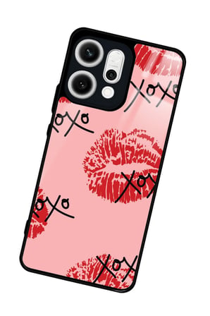Oppo Reno 14 Uyumlu Dudak Tasarımlı Parlak Silikon Kılıf