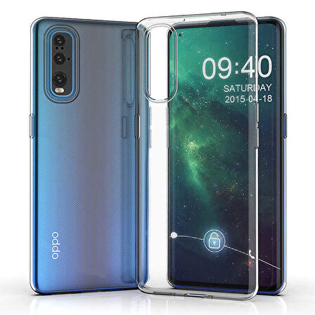 Oppo Reno 3 Pro 5G Kılıf Şeffaf İnce Esnek Silikon Kılıf Zipax-Süper