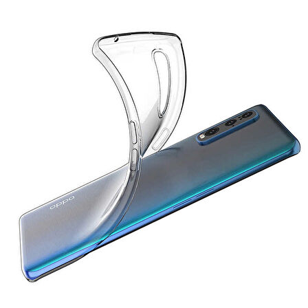 Oppo Reno 3 Pro 5G Kılıf Şeffaf İnce Esnek Silikon Kılıf Zipax-Süper