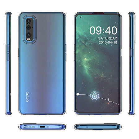 Oppo Reno 3 Pro 5G Kılıf Şeffaf İnce Esnek Silikon Kılıf Zipax-Süper