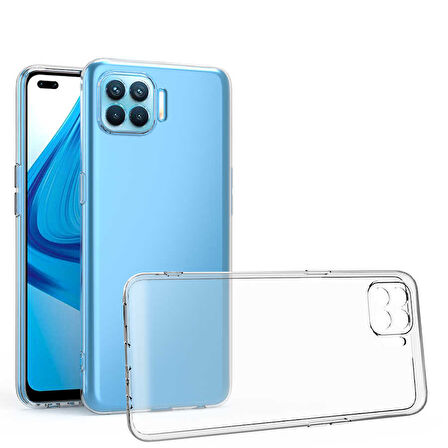 Oppo Reno 4 Lite Kılıf Şeffaf İnce Esnek Silikon Kılıf Zipax-Süper