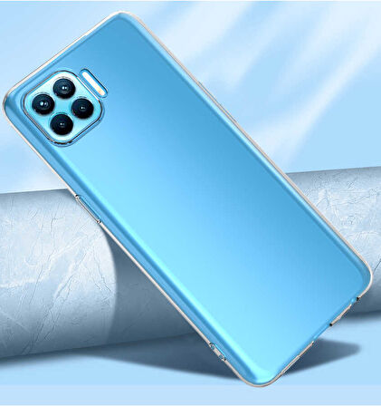 Oppo Reno 4 Lite Kılıf Şeffaf İnce Esnek Silikon Kılıf Zipax-Süper