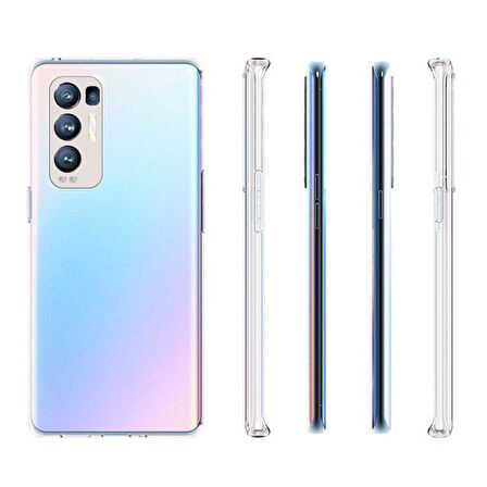 Oppo Reno 5 Pro 5G Kılıf Şeffaf İnce Esnek Silikon Kılıf Zipax-Süper