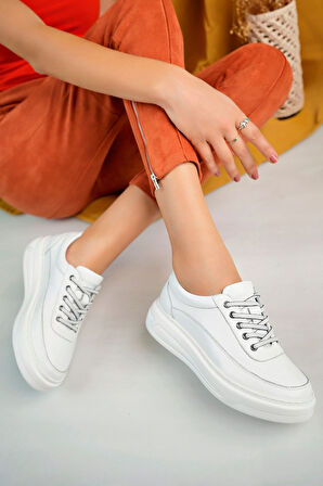 Rh7025 Dışı Hakiki Deri İçi Tamamen Hakiki Kürklü Günlük Ortopedik Taban Kışlık Kadın Ayakkabı