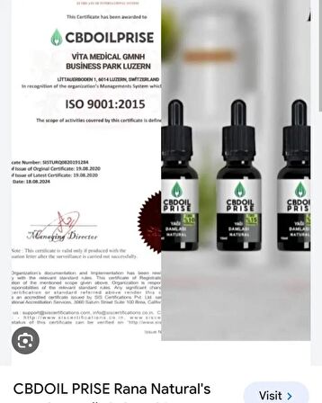 Rana Natural's Swiss %15 Cbd (1500 Mg) 10 ml Best Quality Hemp Oil Kenevir Çiçek yağ Full spectrum 