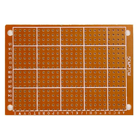 5X7CM Pertinaks Pcb Proto 10X24 432 Adet Bakır Delik Prototip Deney Kartı 2.54MM Pertenaks