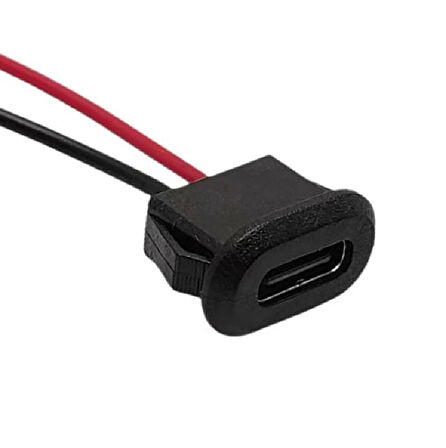 2 Pin Type C Usb Uzatma Kablosu-Syah