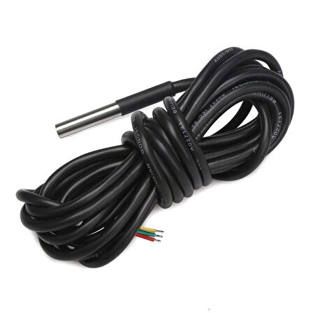 DS18B20 5 Metre Kablolu Su Geçirmez Dijital Sıcaklık Sensörü