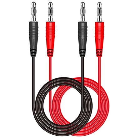 8A Banana Banana Kablo Çifti 1 Metre Yüksek Akım Probu Multimetre Güç Kaynağı Test Ölçme Kablosu