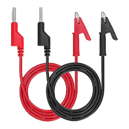 1000V 12A Krokodil Banana Kablo Çifti 1 Metre Yüksek Akım Probu Multimetre Güç Kaynağı Test