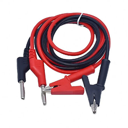 1000V 12A Krokodil Banana Kablo Çifti 1 Metre Yüksek Akım Probu Multimetre Güç Kaynağı Test